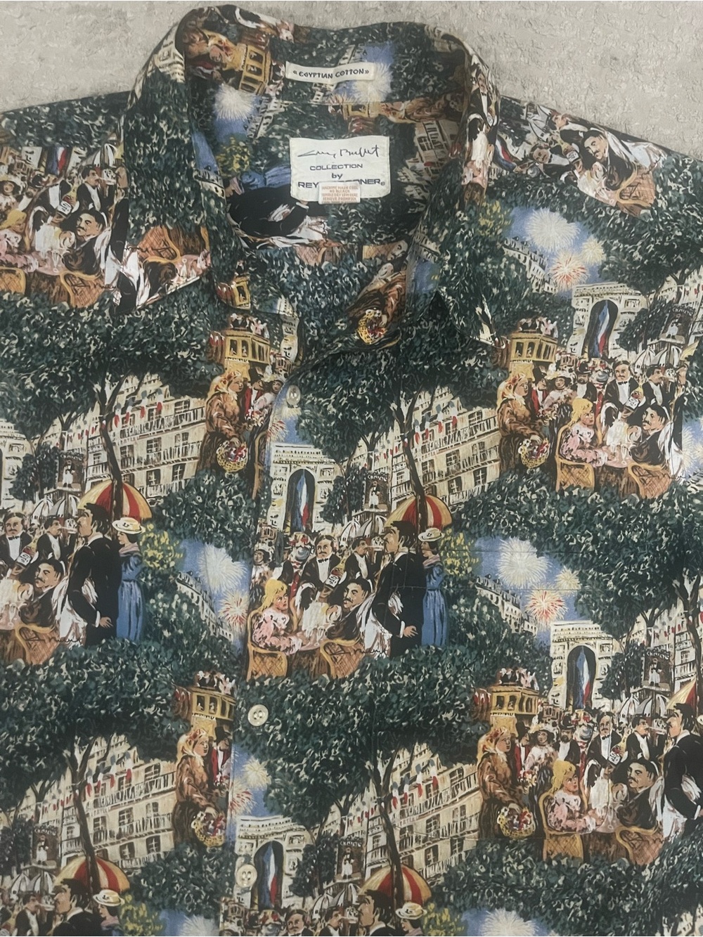 Vintage Reyn Spooner x Guy Buffet Egyptian Cotton All over Cafe Button Down